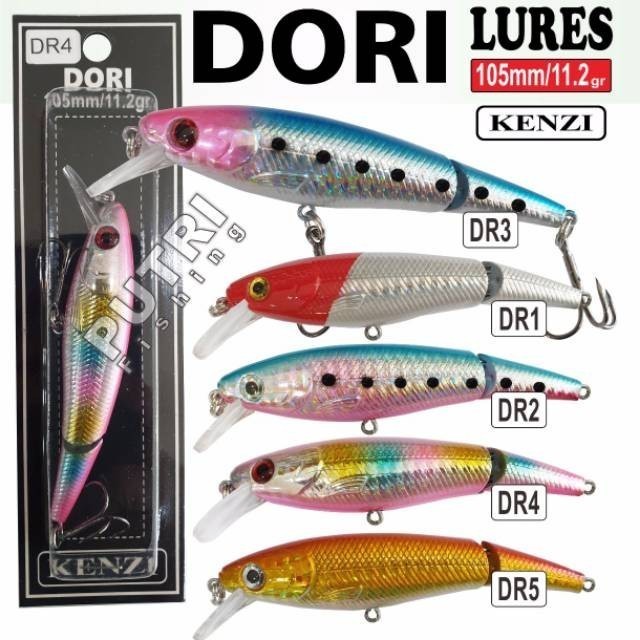 KENZI DORI 105mm 11.2gr - Umpan Pancing Lure Mancing Tiruan Ikan Air Laut & Tawar Hard Bait
