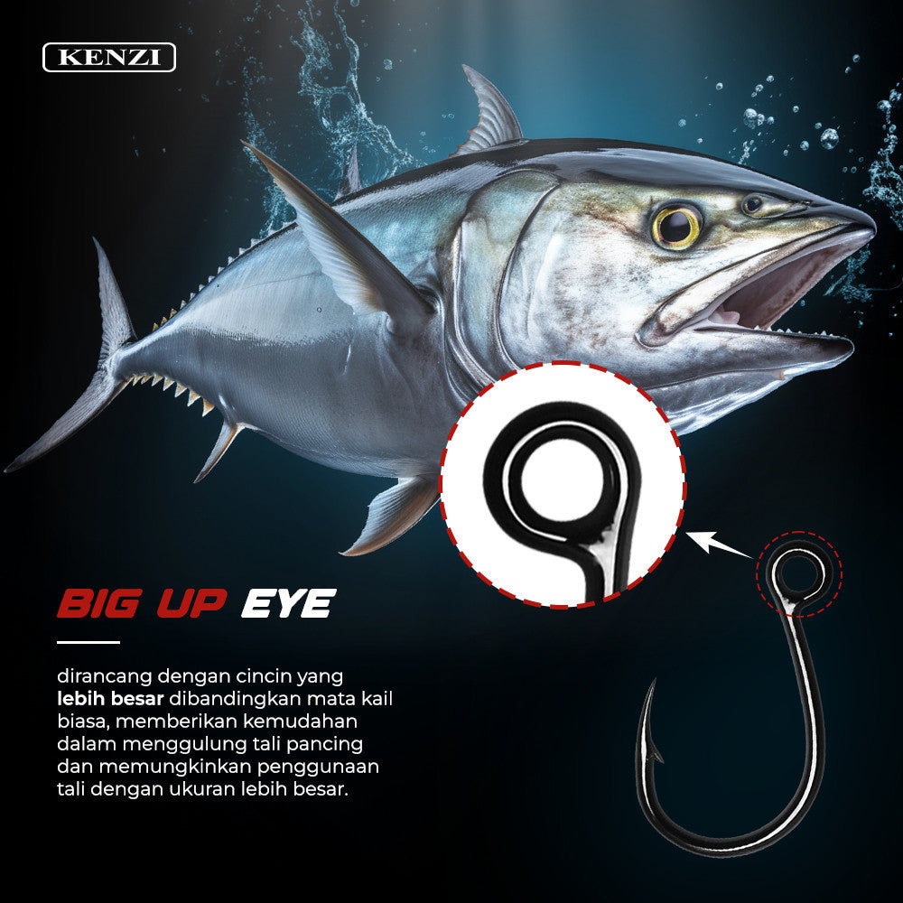 MATA KAIL KENZI JIG 86 BIG UP EYE Power Carbon Hooks