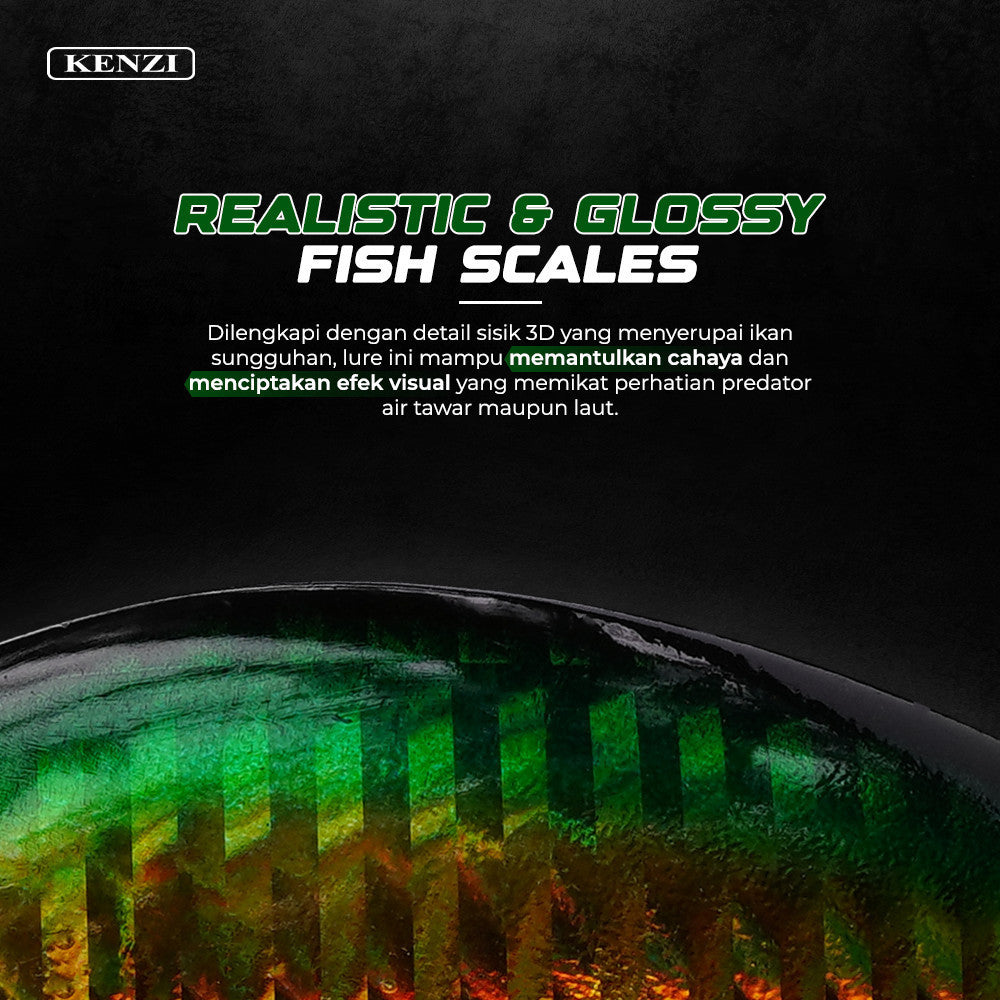 Umpan LURE KENZI MELON 70mm 8.7gr - MINNOW FLOATING Lures Reflektif Treble Hook Tajam Kuat Crankbaitt Umpan Pancing