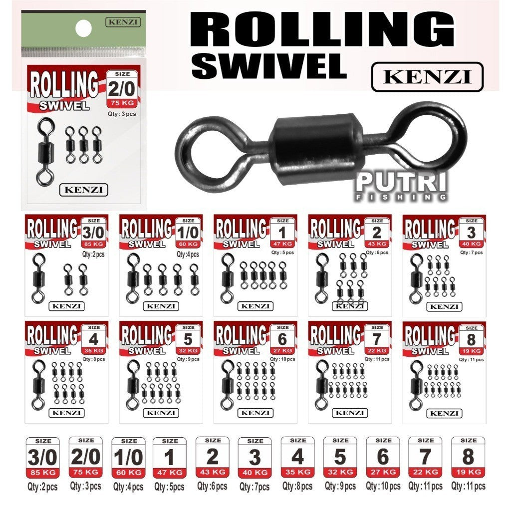 KENZI ROLLING SWIVEL - Aksesoris Pancing Kili Kili