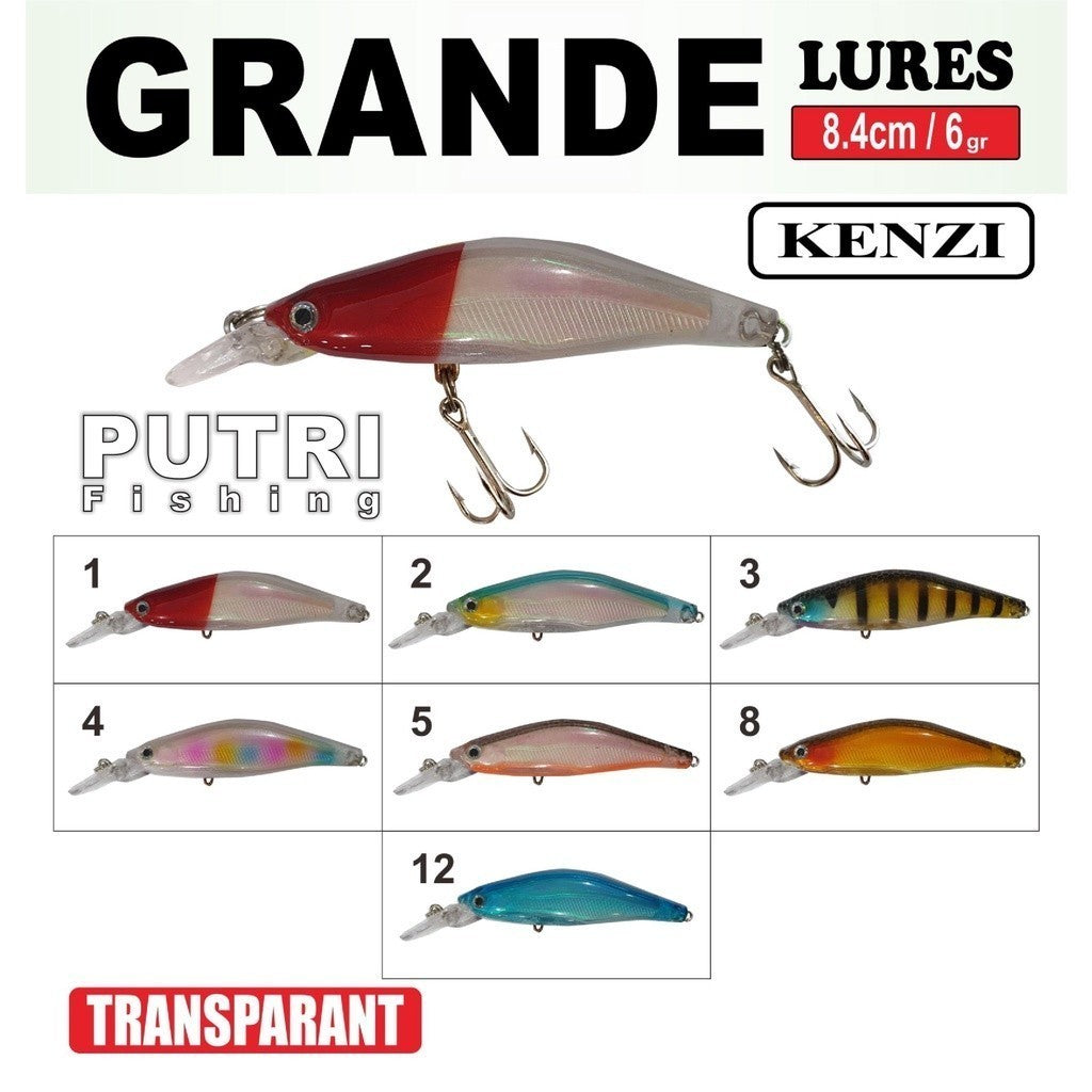 KENZI GRANDE 8.4CM 6GR - Umpan Pancing Lure Mancing Tiruan Ikan Air Laut & Tawar Hard Bait