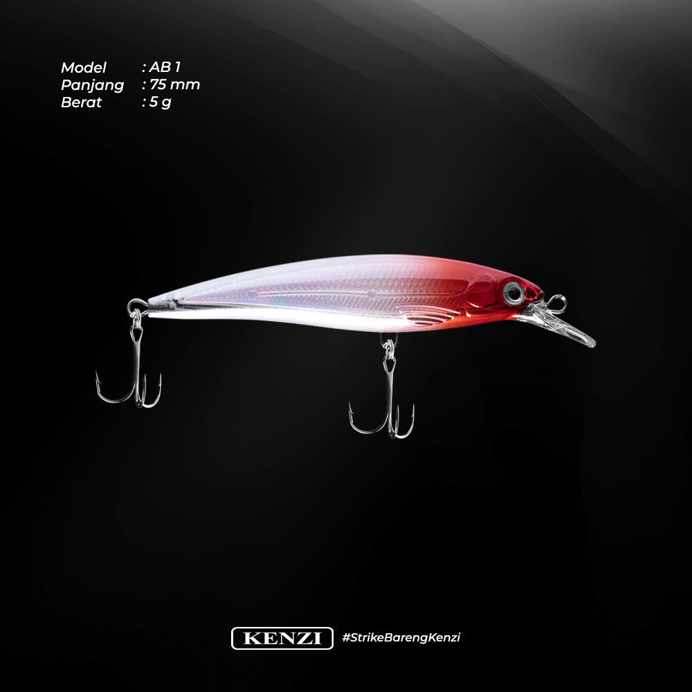 KENZI ALBA LURES 75mm 5gr Floating Minnow - Umpan Pancing Casting