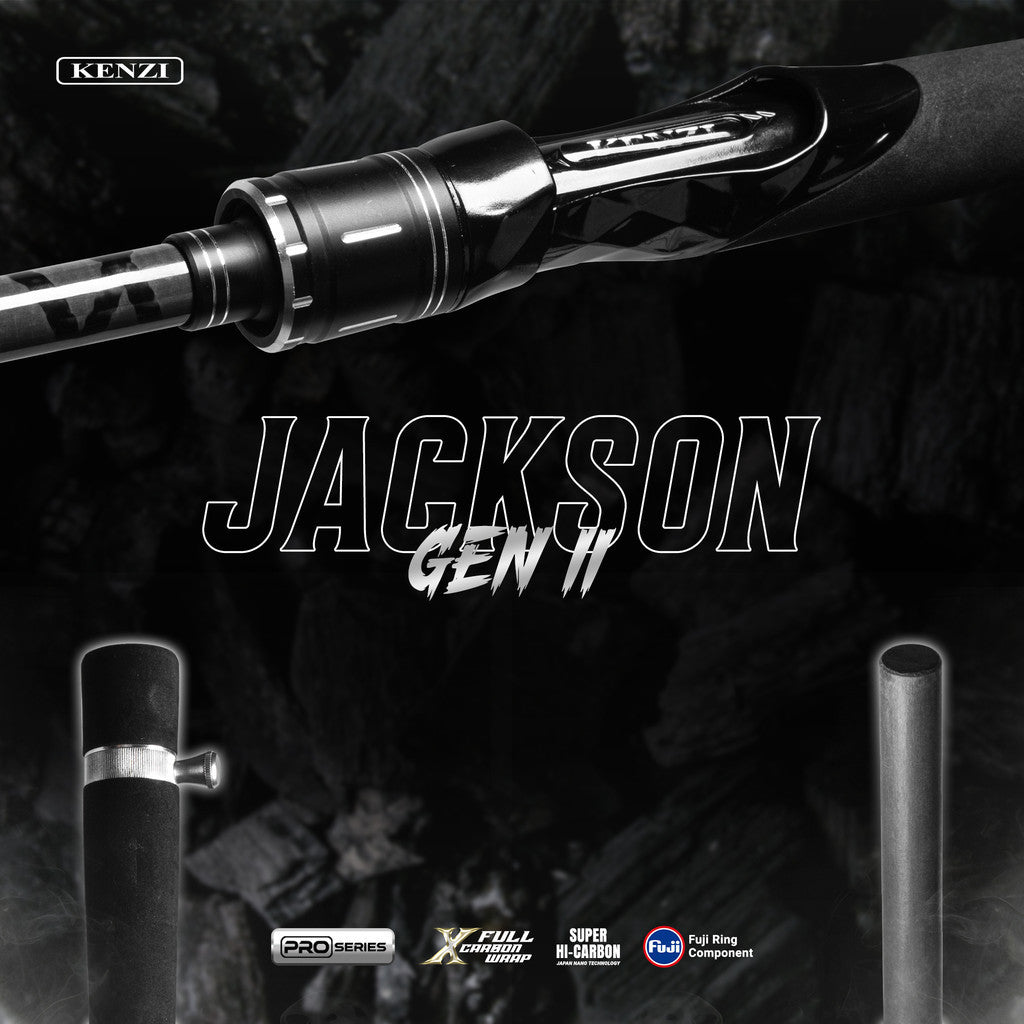 JORAN KENZI JACKSON PRO 602 Generasi 3 Carbon X-Wrap Fuji Guides 5-12lbs 6-14lbs 7-15lbs 8-17lbs 10-20lbs Spinning Casting