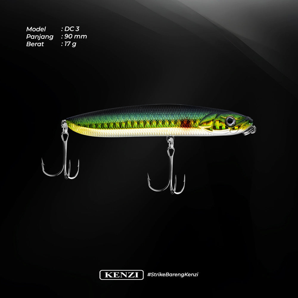 KENZI DISCUS 90mm 17gr - Umpan Pancing Lure Mancing Tiruan Ikan Air Laut & Tawar Hard Bait