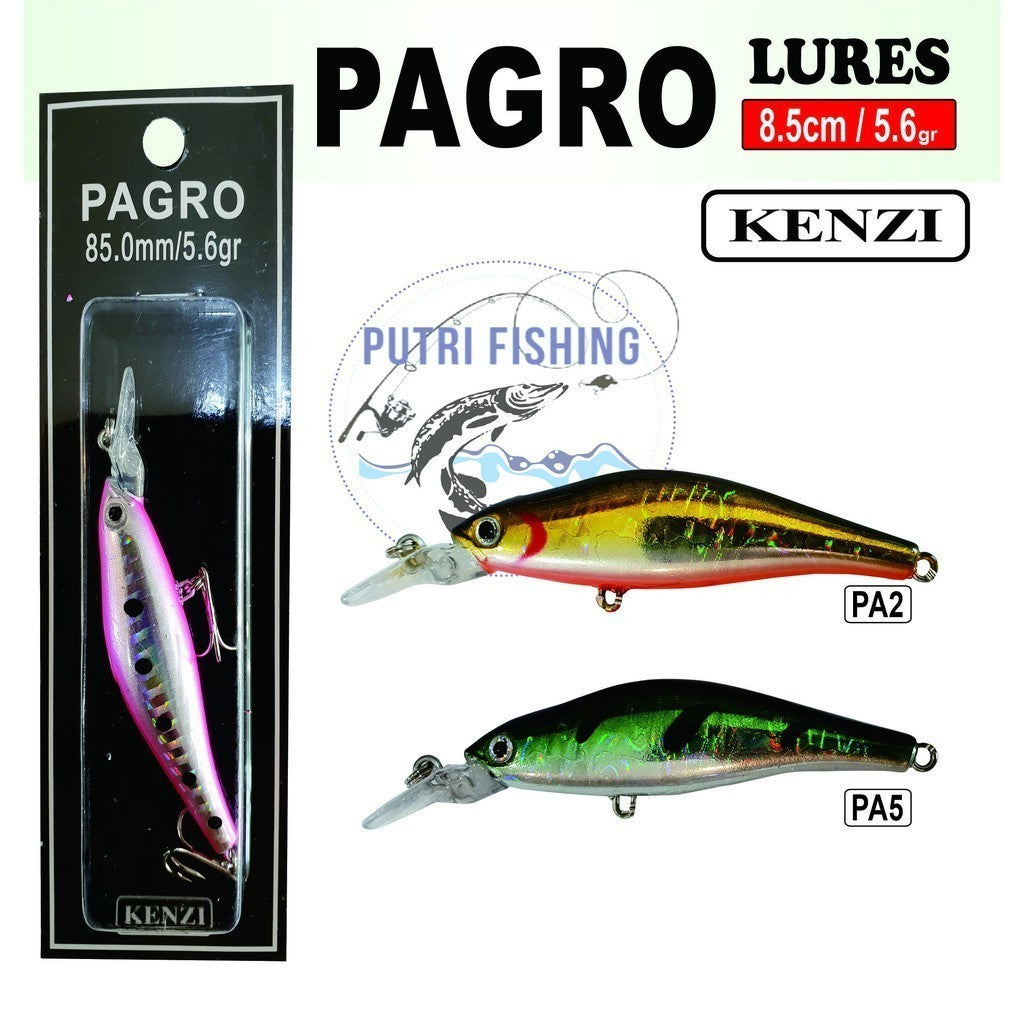 KENZI PAGRO 85mm 5.6gr - Umpan Pancing Lure Mancing Tiruan Ikan Air Laut & Tawar Hard Bait