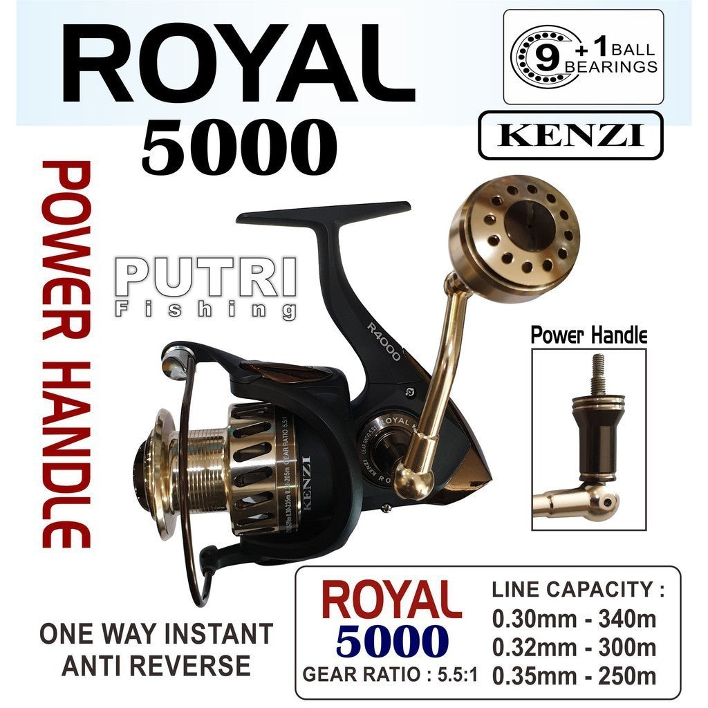 KENZI ROYAL 1000 1500 2000 3000 5000 POWER HANDLE - Reel Pancing