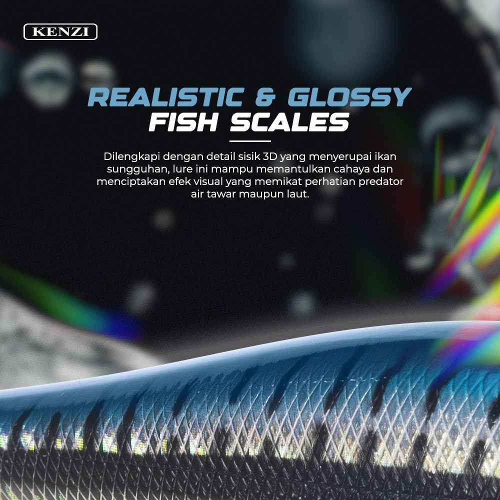 KENZI MOKA  95mm 10gr - Umpan Pancing Lure Mancing Tiruan Ikan Air Laut & Tawar Hard Bait