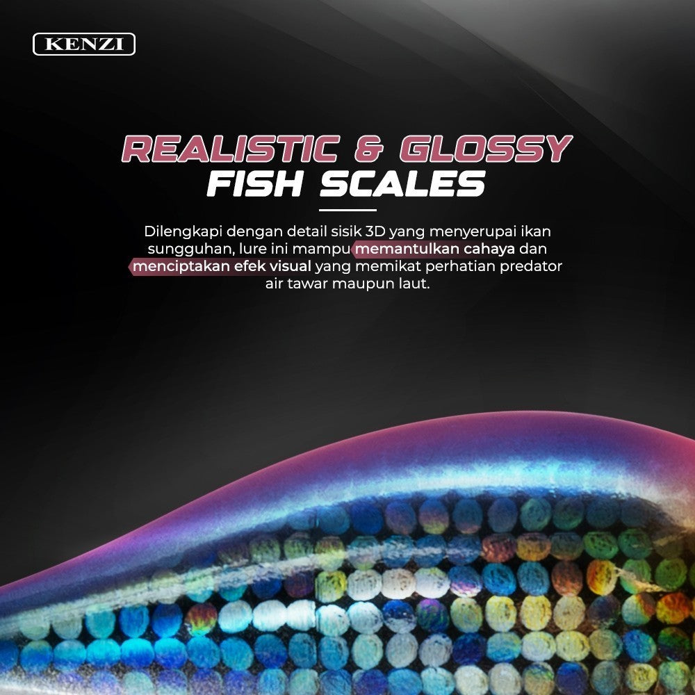 KENZI GUMMY  75mm 8.2gr - Umpan Pancing MINNOW FLOATING Lure Mancing Tiruan Ikan Air Laut & Tawar Hard Bait