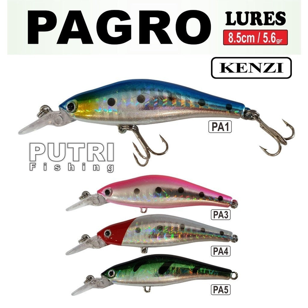 KENZI PAGRO 85mm 5.6gr - Umpan Pancing Lure Mancing Tiruan Ikan Air Laut & Tawar Hard Bait
