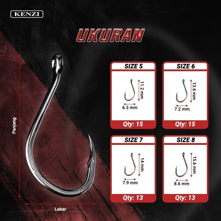 MATA KAIL KENZI ISEAMA RING POWER CARBON HOOKS BLACK NICKEL