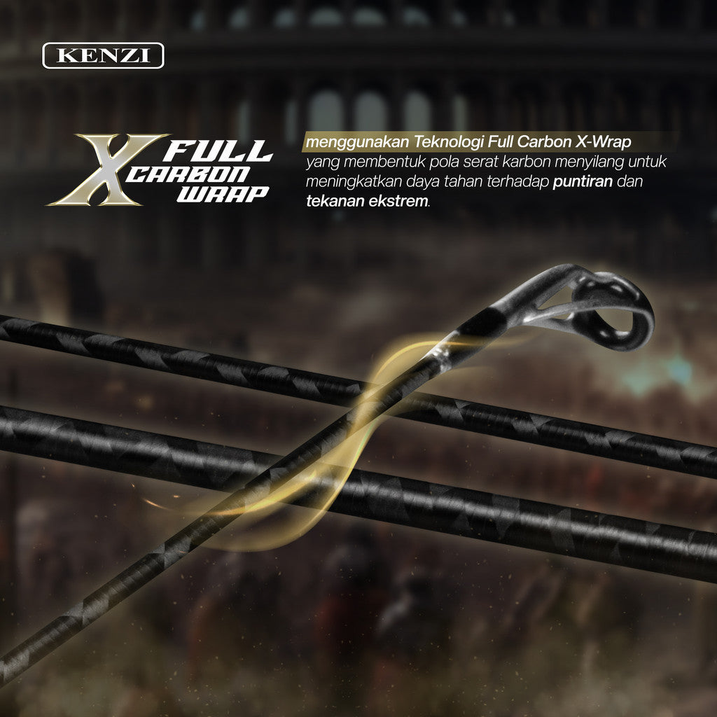 JORAN KENZI GLADIATOR 602 Spinning Solid Carbon Full X-Wrap Fuji Guides 5-12lbs 6-14lbs 7-15lbs 8-17lbs 10-20lbs Casting