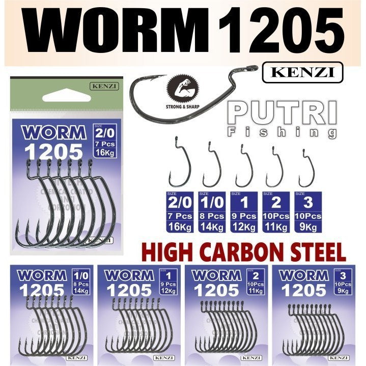 MATA KAIL CACING KENZI WORM 1205 HIGH CARBON STEEL