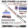 JORAN KENZI SOLITAIRE PRO 702 210cm Carbon Nano Fuji O-Ring Guide 4-12lbs 6-15lbs 8-17lbs Spinning Casting Rod