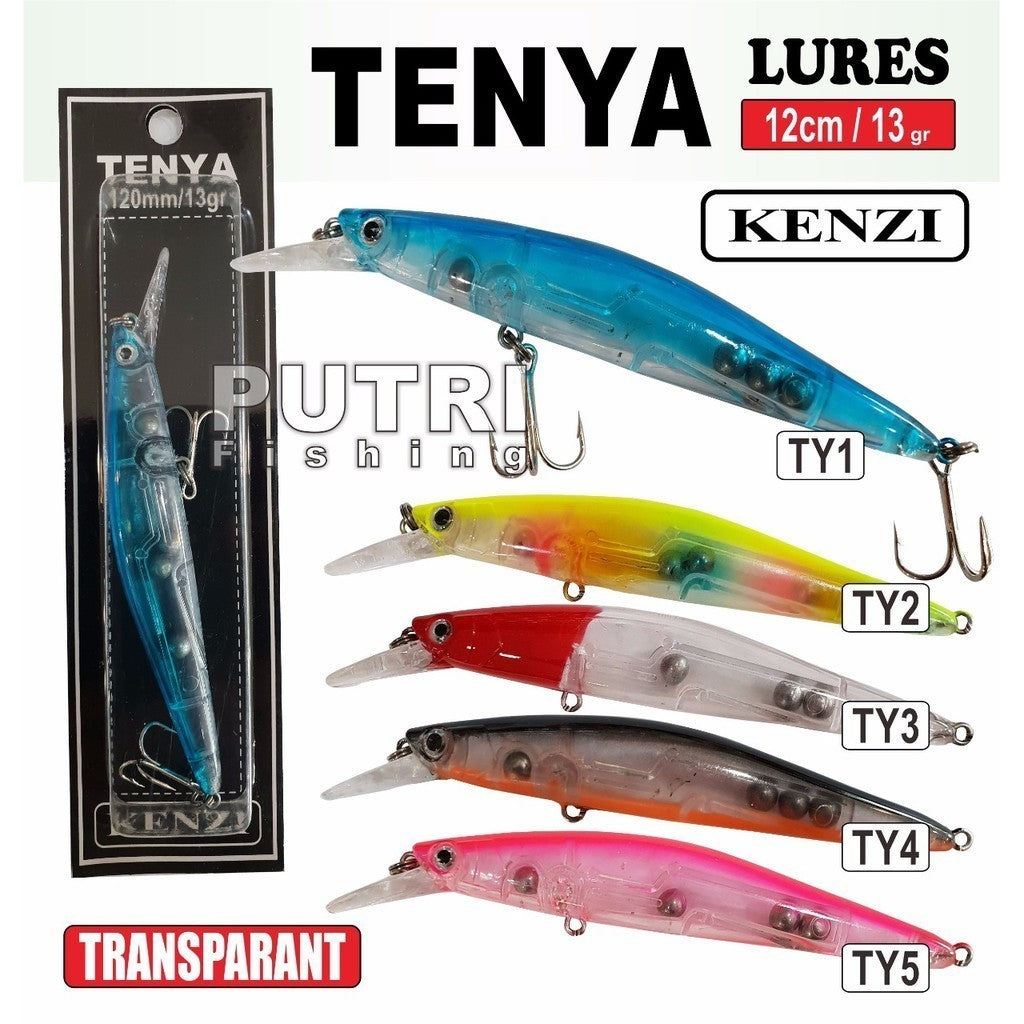 KENZI TENYA LURES 12cm 13gr Umpan Pancing Lure Mancing Tiruan Ikan Air Laut & Tawar Hard Bait