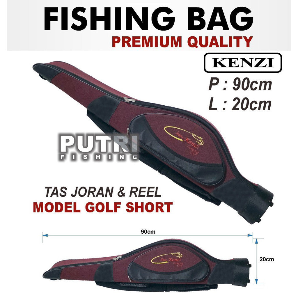 Tas Joran Pancing & Reel Kenzi Premium - Model Golf Long / Medium / Short & Joran Panjang 135cm Fishing Bag