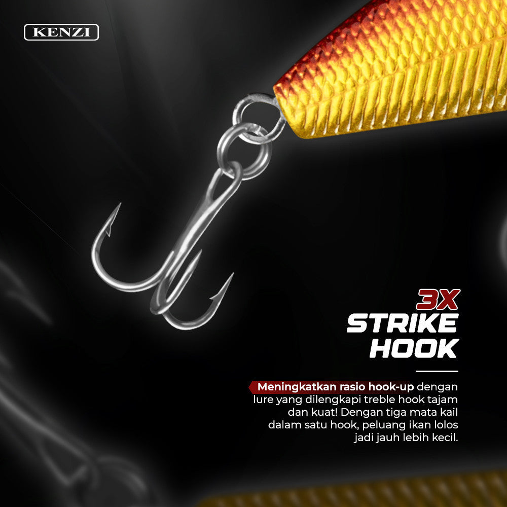 KENZI MURIA 45mm 3.4gr - Umpan Pancing Lure Mancing Tiruan Ikan Air Laut & Tawar Hard Bait