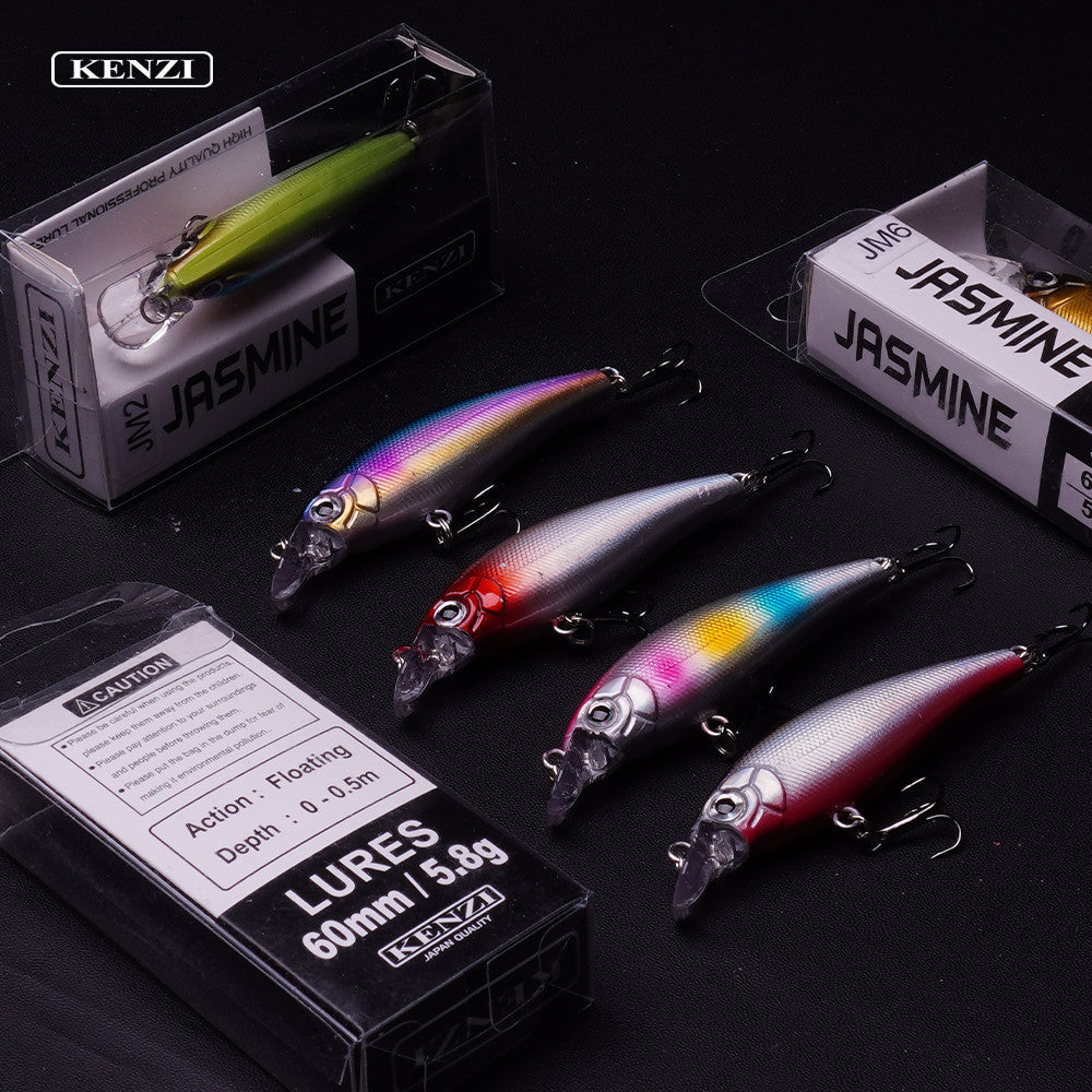 Umpan LURE KENZI JASMINE 60mm 5.8gr - FLOATING Lures Umpan Gabus Nila Sepat Treble Hook Size 8 Tajam