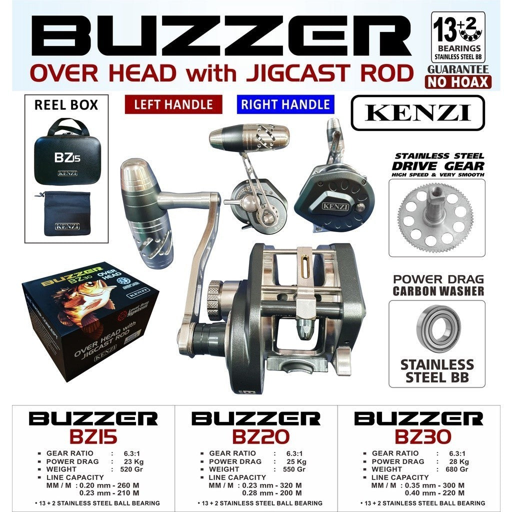 KENZI BUZZER BZ15 BZ20 BZ30 OVER HEAD BEST OH - Reel Pancing