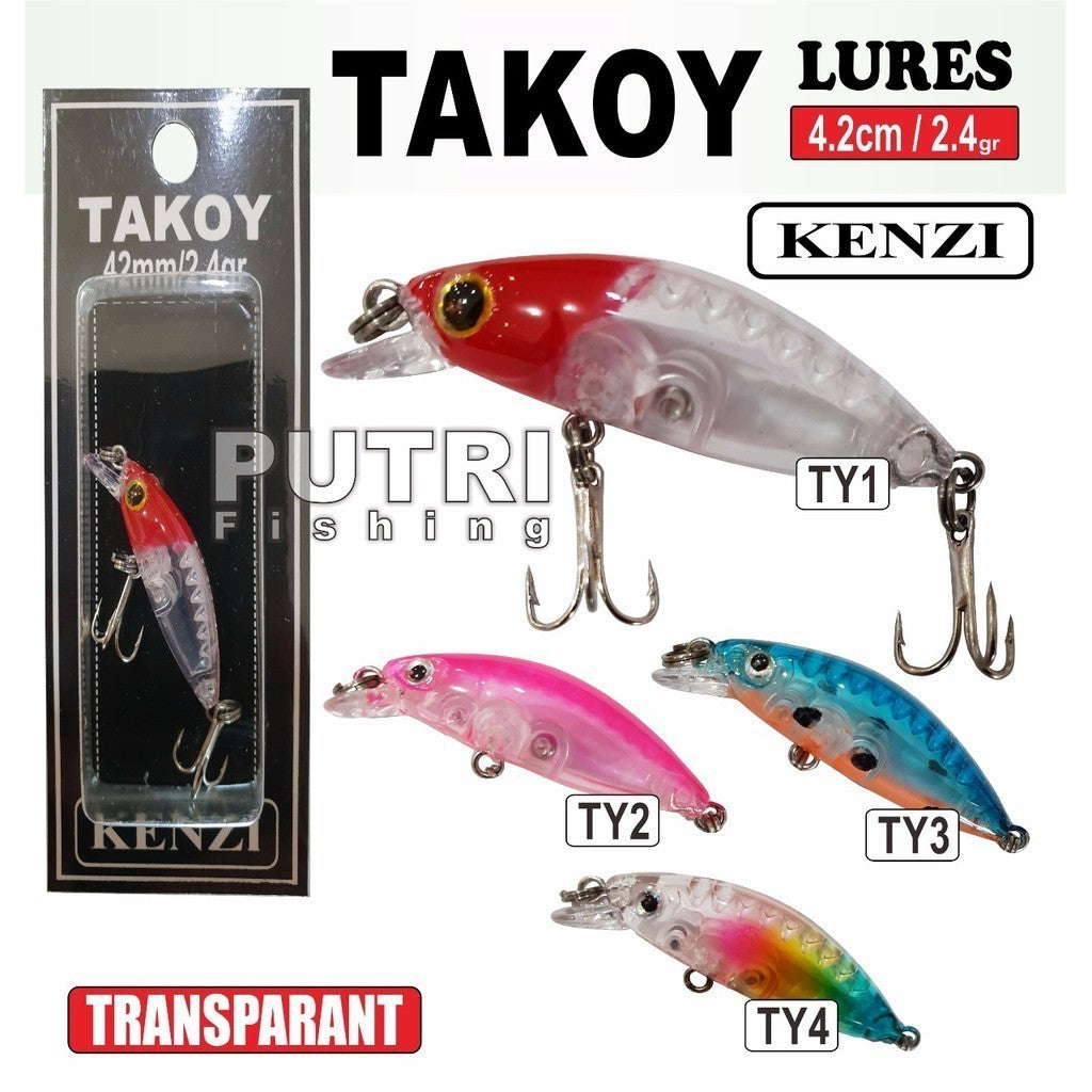 KENZI TAKOY 4.2CM 2.4GR - Umpan Pancing Lure Mancing Tiruan Ikan Air Laut & Tawar Hard Bait
