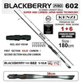 JORAN KENZI BLACKBERRY PRO 602 SiC Guide Stainless Frame Anti Korosi Carbon Nano Solid 1.8m 5-12lbs 6-14lbs 7-15lbs 8-17lbs dan 10-20lbs Spinning