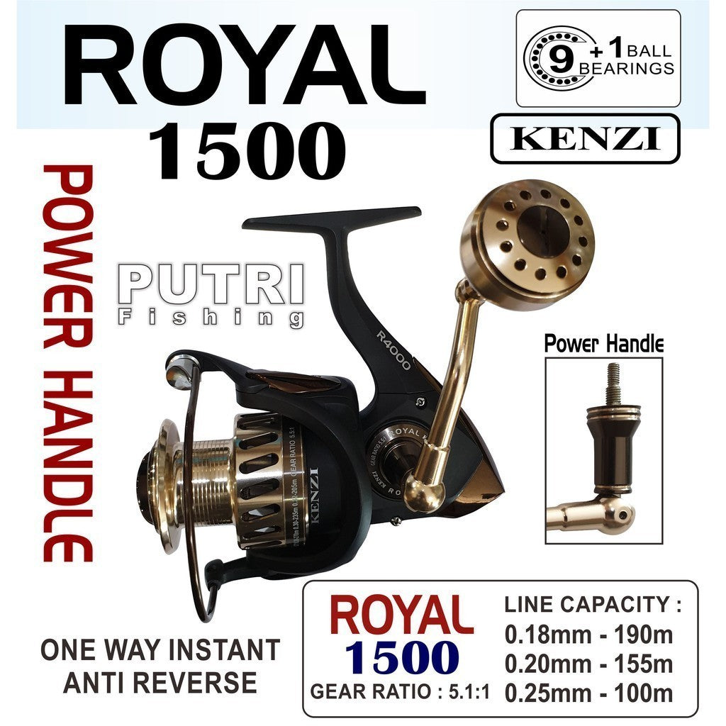 KENZI ROYAL 1000 1500 2000 3000 5000 POWER HANDLE - Reel Pancing
