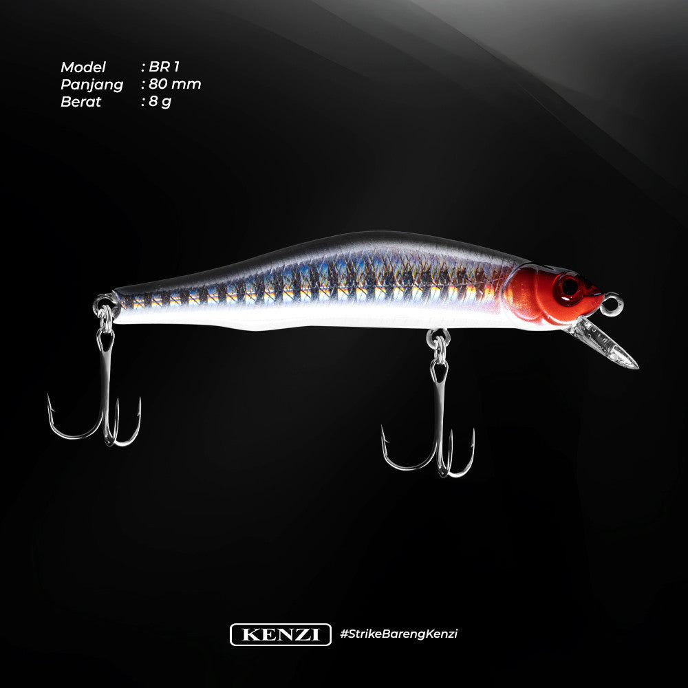 Umpan Pancing KENZI BARITO 80mm - Japan Technology Magnetic Weight Transfer Lure Sinking