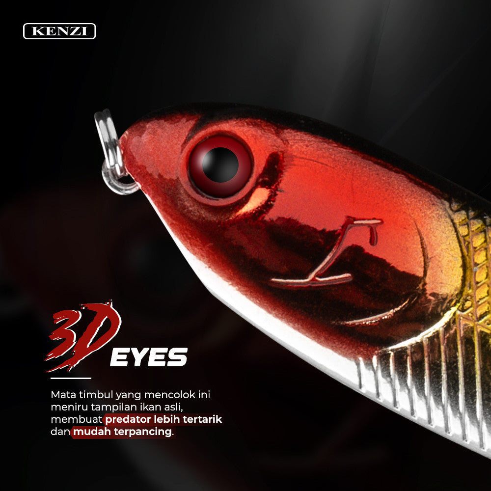 KENZI HERONA LURE 14gr 10cm - Umpan Pancing FLOATING PENCIL MINNOW Ikan Mainan Air Tawar & Laut Hard Bait Lures