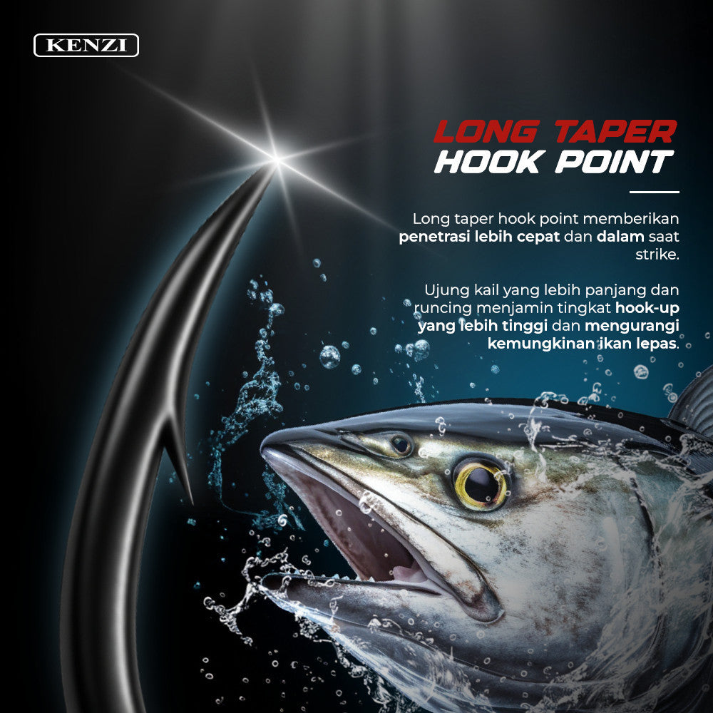 MATA KAIL KENZI JIG 86 BIG UP EYE Power Carbon Hooks