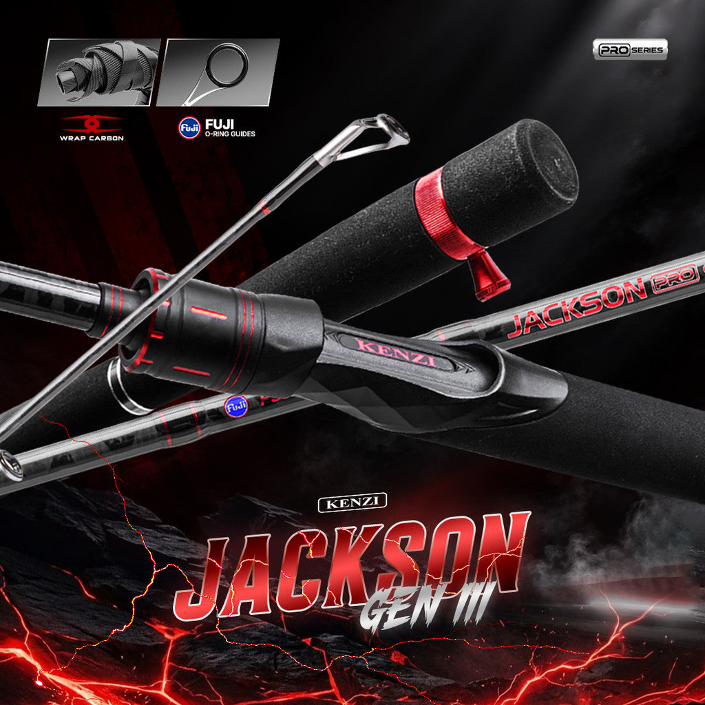 JORAN KENZI JACKSON PRO 602 Generasi 3 Carbon X-Wrap Fuji Guides 5-12lbs 6-14lbs 7-15lbs 8-17lbs 10-20lbs Spinning Casting