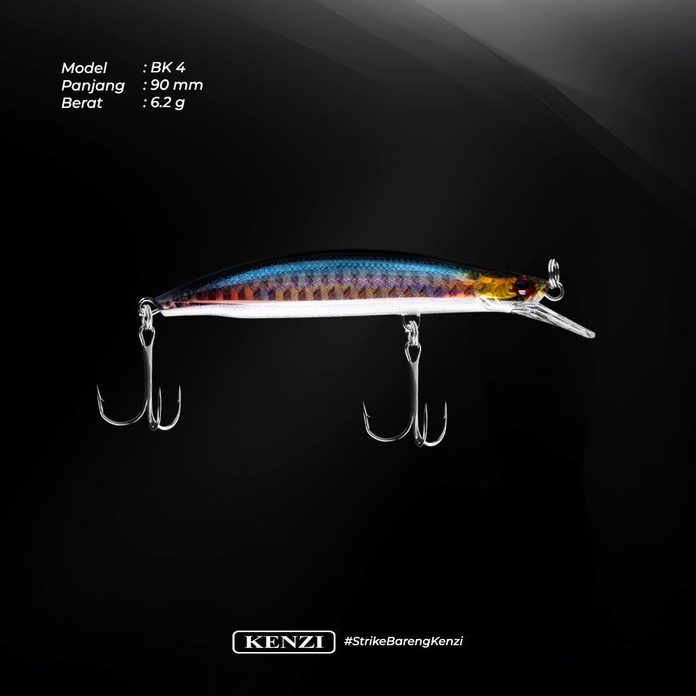 KENZI BAZOKA 90mm 6.2gr - Umpan Pancing Lure Mancing Tiruan Ikan Air Laut & Tawar Hard Bait