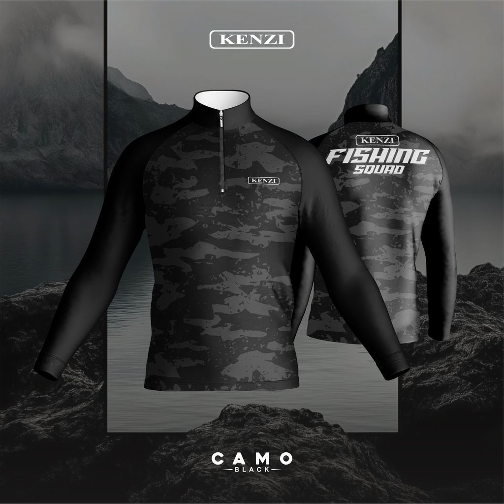 Jersey Mancing KENZI – Lengan Panjang Anti Panas, Pilihan Ukuran S - XXL, Nyaman Dipakai, Desain Sporty Modern