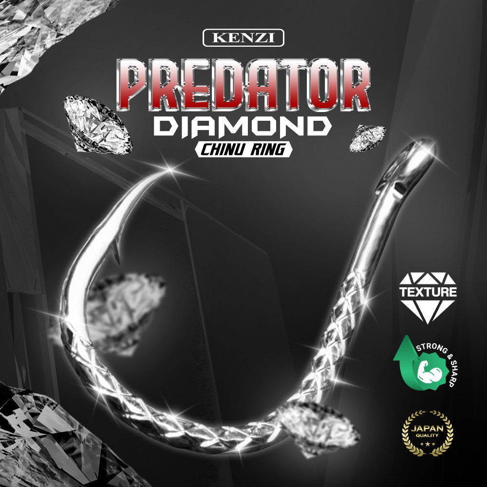 MATA KAIL KENZI PREDATOR DIAMOND CHINU JIG - Hook Tajam Anti Slip Reflektif Power Carbon Kuat Pancing