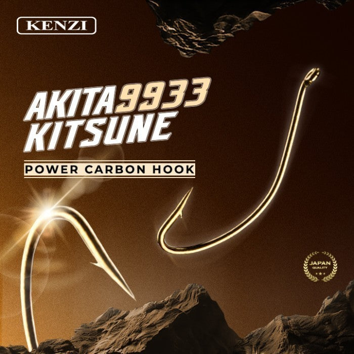 MATA KAIL KENZI AKITA KITSUNE 9933 Power Carbon Ring Hooks GOLD