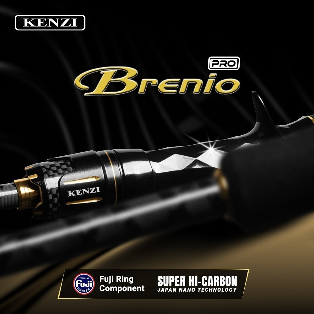 KENZI BRENIO PRO 702 Spinning Baitcasting Hollow Carbon Fuji Guides 4-12lbs 6-15lbs 8-17lbs  BC SPIN - Joran Stik Pancing