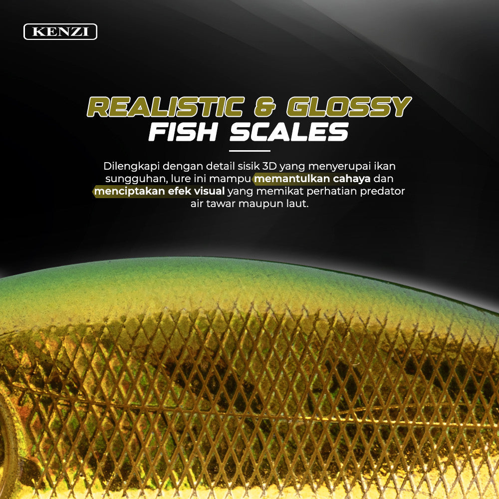 Umpan LURE KENZI COCOA 80mm 9.5gr - MINNOW FLOATING Realistik Umpan Pancing Tiruan Ikan Lures Tajam Kuat