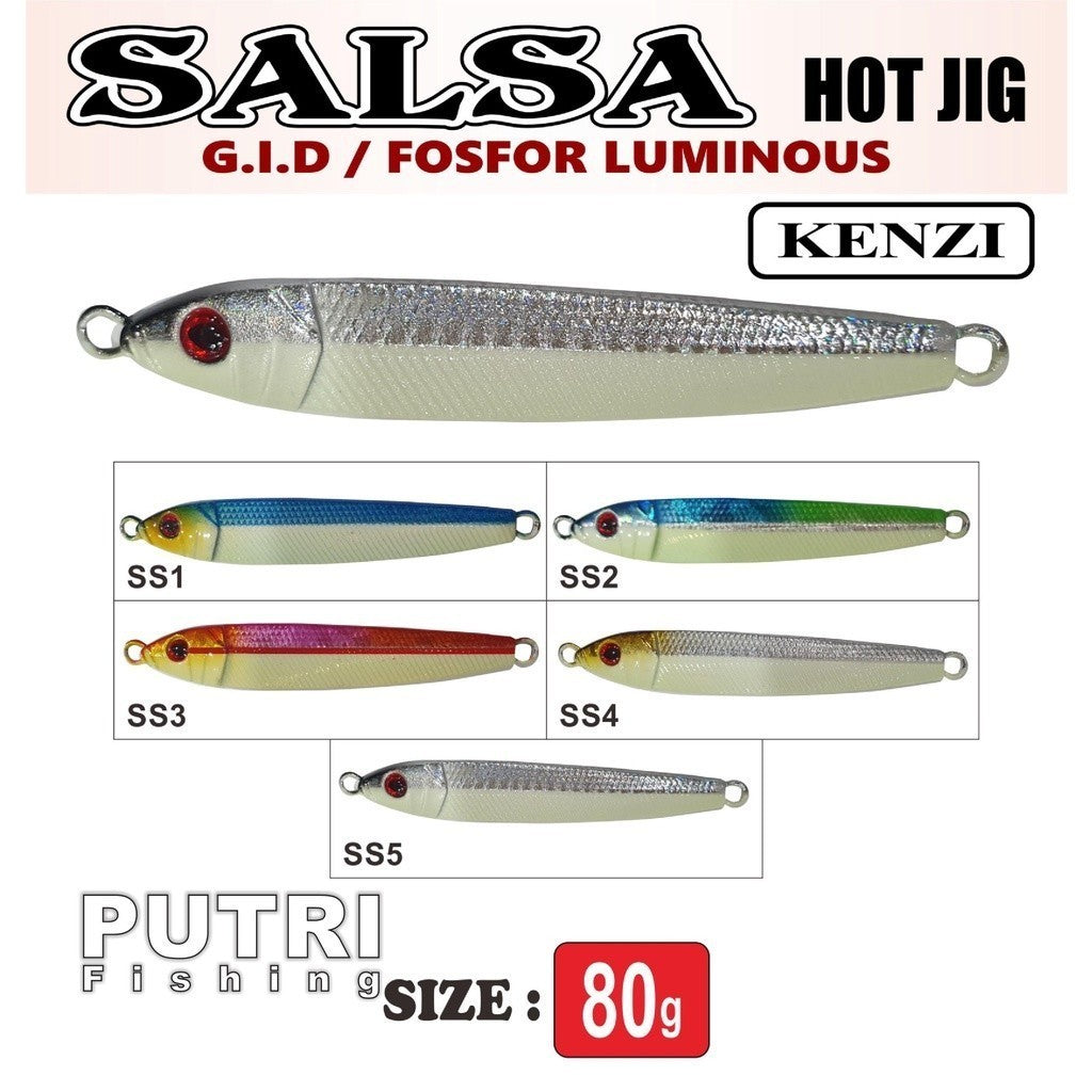 METAL JIG KENZI SALSA 60gr 80gr 100gr Umpan Pancing