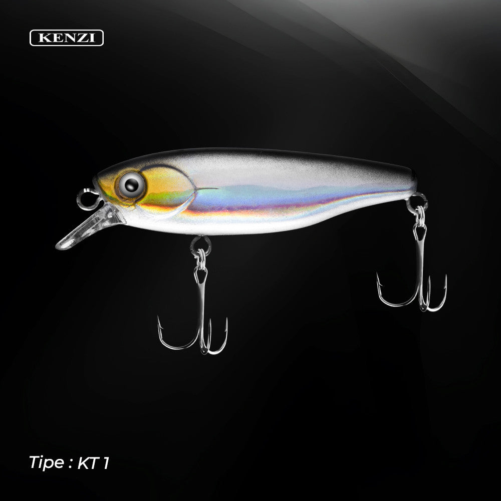 KENZI KATSU LURE 68mm 6.4g - Action Sinking 0.5–1.5m | Treble Hook 1213 Size 8 | Mata 3D Realistic Eyes | Warna Holographic Umpan Tiruan