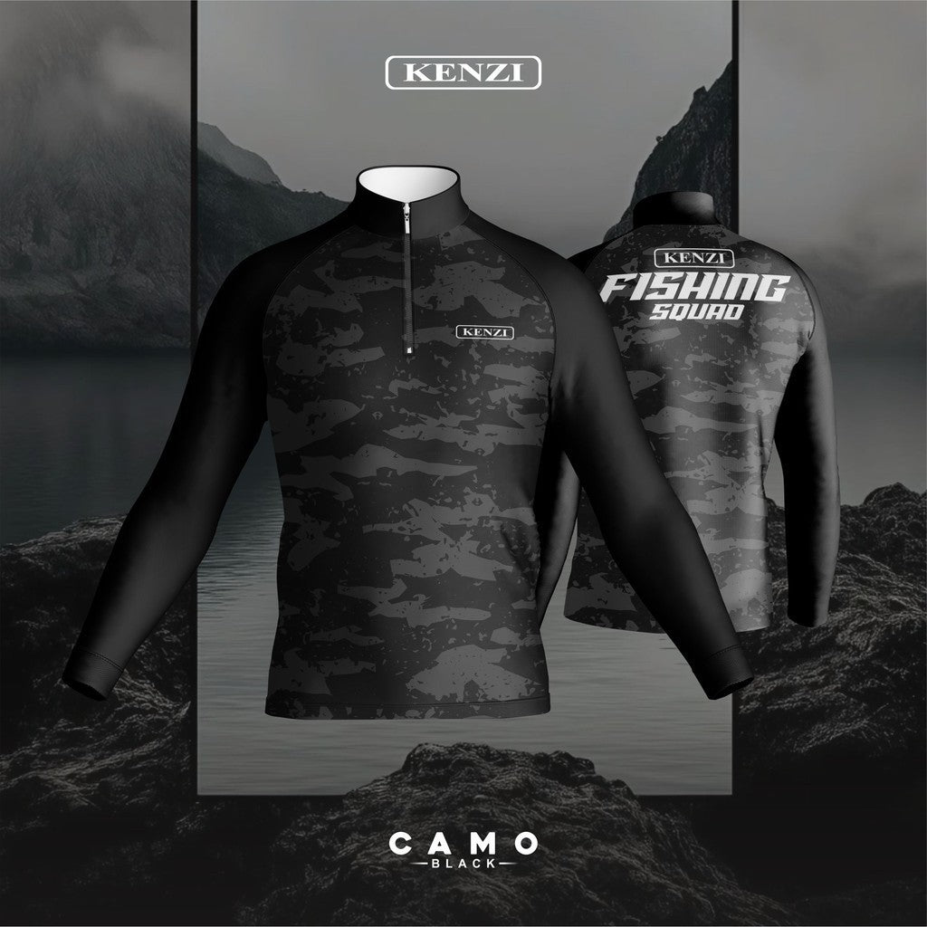 Jersey Mancing KENZI – Lengan Panjang Anti Panas, Pilihan Ukuran S - XXL, Nyaman Dipakai, Desain Sporty Modern