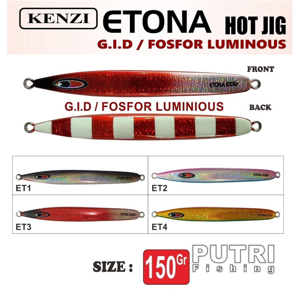 METAL JIG KENZI ETONA 80gr 100gr 150gr 200gr 250gr Umpan Pancing