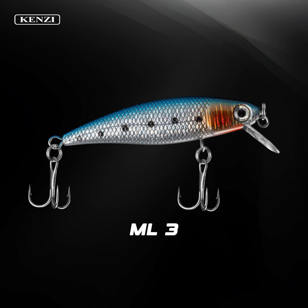 KENZI MILO  60mm 3.6gr - Umpan Pancing MINNOW FLOATING Lure Mancing Tiruan Ikan Air Laut & Tawar Hard Bait