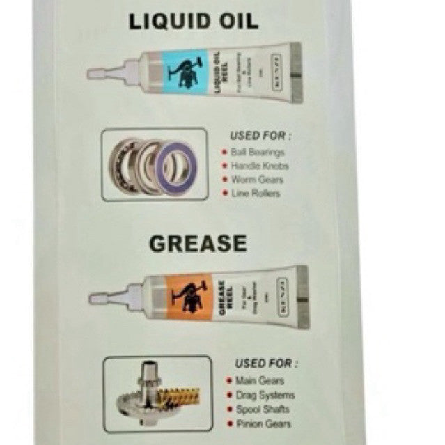 KENZI REEL GREASE OIL 12ml 20ml PELUMAS REEL PANCING Perawatan Maintenance Reel Mancing