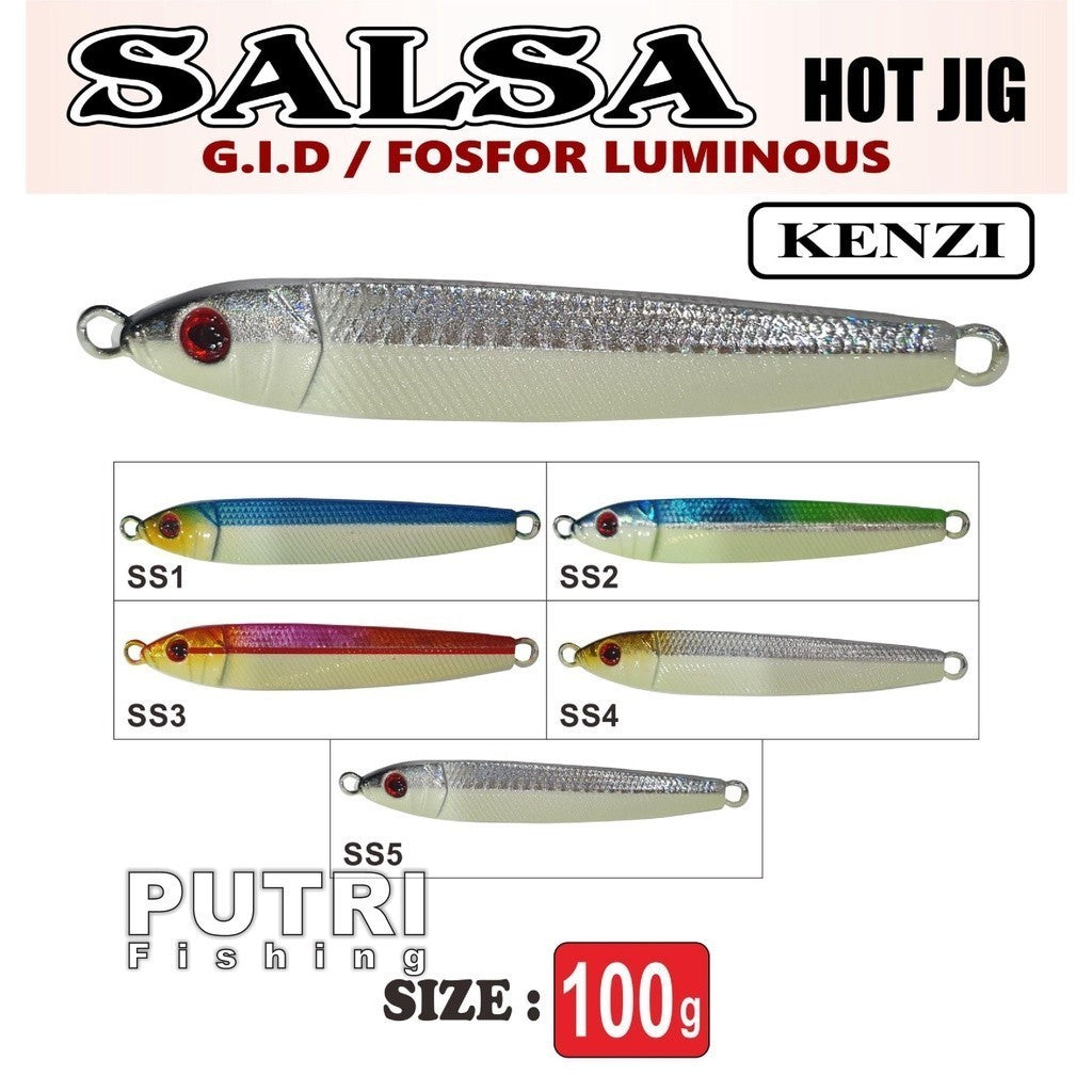 METAL JIG KENZI SALSA 60gr 80gr 100gr Umpan Pancing