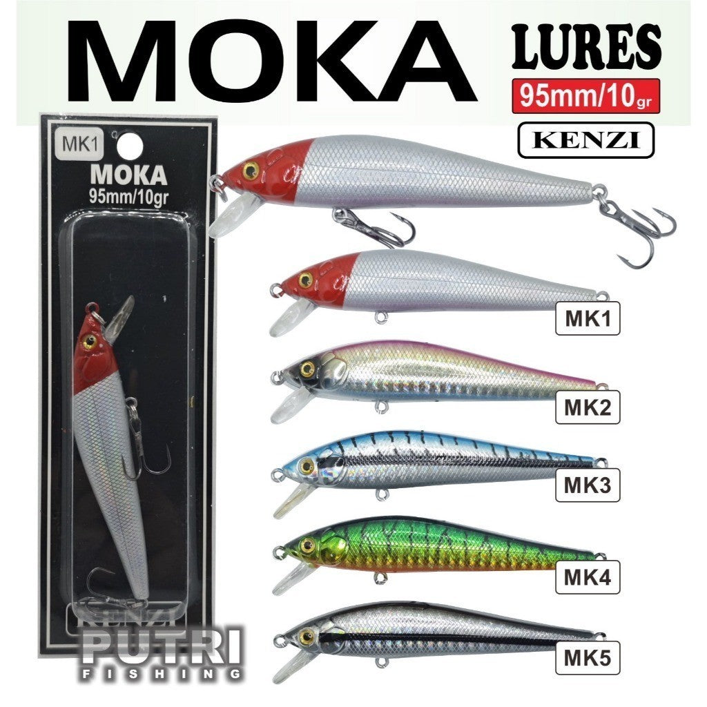 KENZI MOKA  95mm 10gr - Umpan Pancing Lure Mancing Tiruan Ikan Air Laut & Tawar Hard Bait