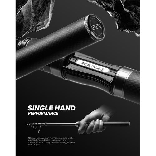 Joran Antena KENZI NAPOLEON 180cm Telescopic Rod 4-10 Lbs 5-12lbs 6-14lbs Carbon Hollow Ring SiC Anti Korosi