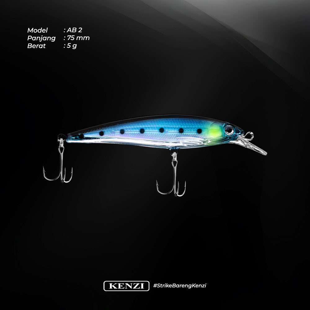 KENZI ALBA LURES 75mm 5gr Floating Minnow - Umpan Pancing Casting