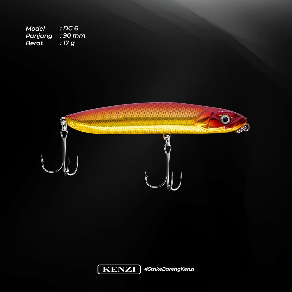 KENZI DISCUS 90mm 17gr - Umpan Pancing Lure Mancing Tiruan Ikan Air Laut & Tawar Hard Bait