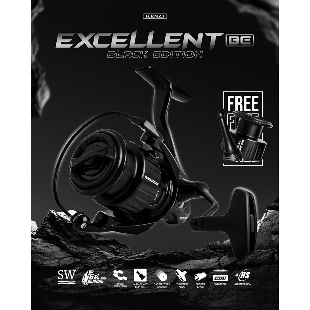 REEL KENZI EXCELLENT PRO BE SW 1000 2000 3000 Carbon Body Power Handle Spinning