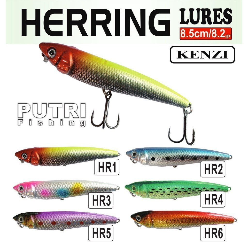KENZI HERRING 85mm 8.2gr - Umpan Pancing Lure Mancing Tiruan Ikan Air Laut & Tawar Hard Bait