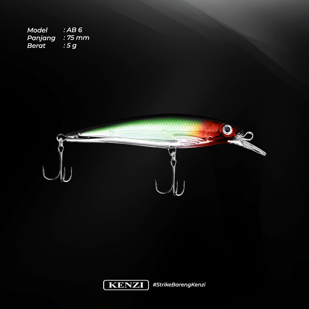 KENZI ALBA LURES 75mm 5gr Floating Minnow - Umpan Pancing Casting