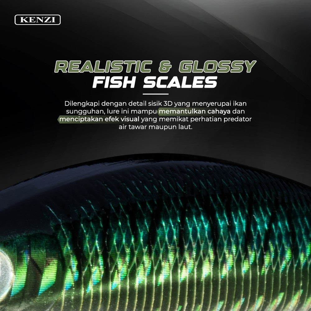 KENZI MILO  60mm 3.6gr - Umpan Pancing MINNOW FLOATING Lure Mancing Tiruan Ikan Air Laut & Tawar Hard Bait